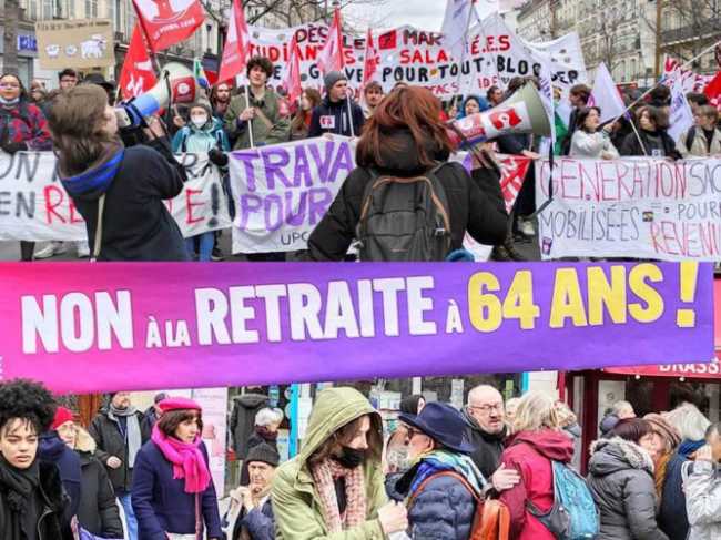 Movilizaciones en Francia en defensa de las pensiones y los derechos