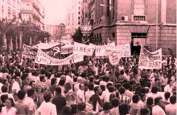 Manifestación por las libertades en las calles de Valencia