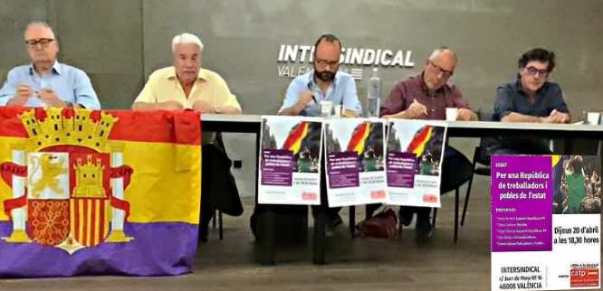 Foto de la mesa de debate del 20 de abril en Valencia