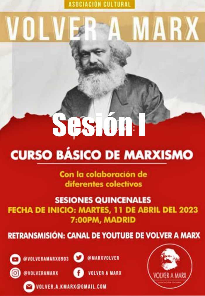 Portada del diptico del curso Volver a Marx