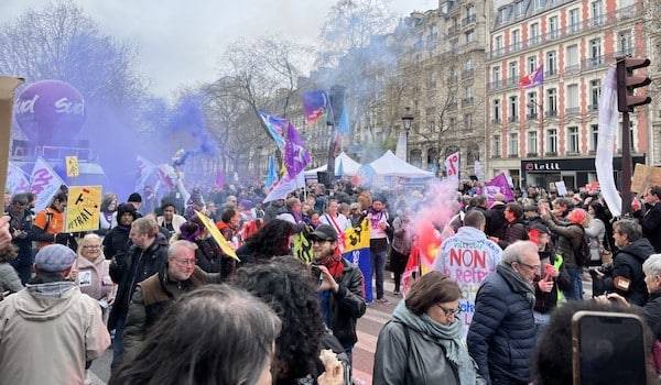 Manifestación en París, 28 de marzo. (Foto: Shabbir Lakha)