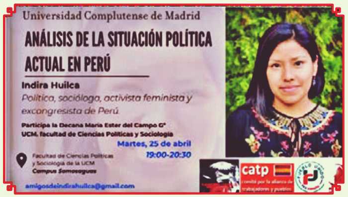 Debate sobre la situación política en Perú en la Universidad Complutense de Madrid