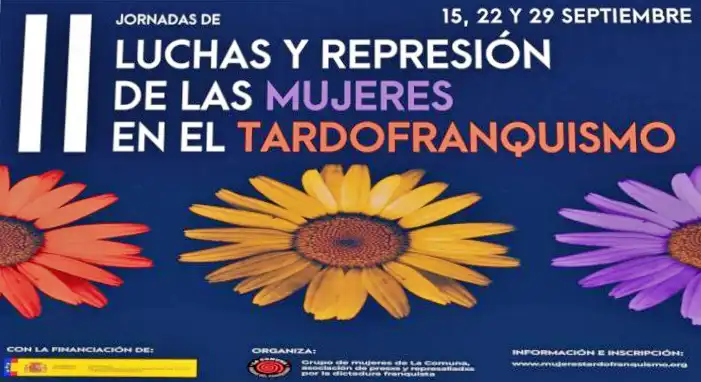 Cartel convocatoria Jornadas mujeres antifranquistas