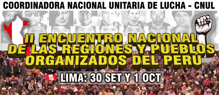 Cartel de la Convocatoria al II Encuentro Nacional Perú