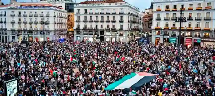 Manifestación en Valencia de solidaridad con Palestina
