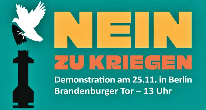 Cartel oficial de la convocatoria del 25 N en Berlín