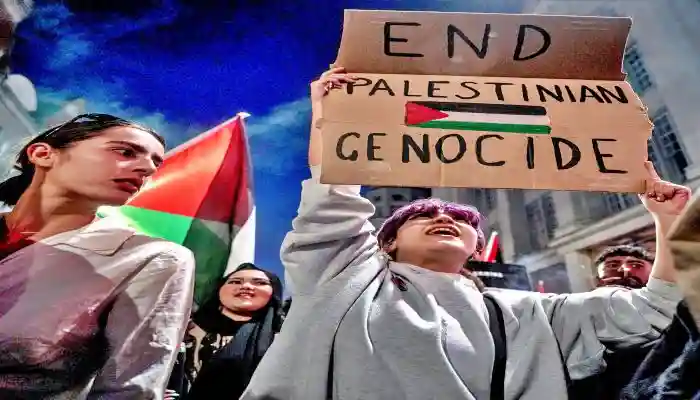 Manifestación contra el genocidio palestino