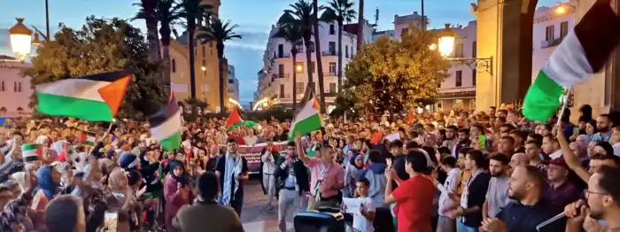 Manifestación de jóvenes en Marruecos