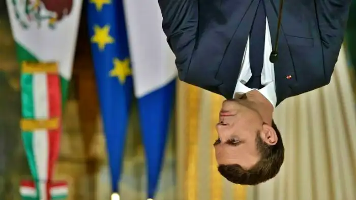 Foto girada del presidente francés Macron