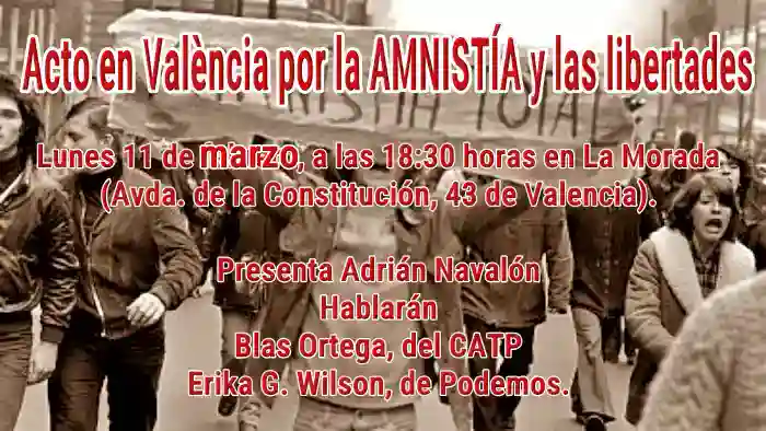 Acto en València por la AMNISTÍA y las libertades