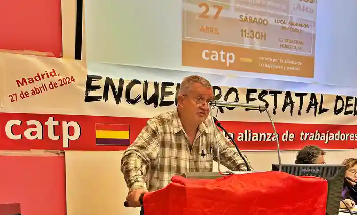 Foto de Luis González presentando el informe del CATP